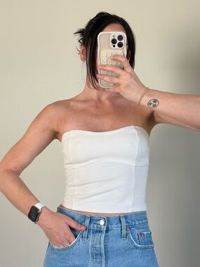 a new day Strapless Cream Tube Top - Women's Size Small